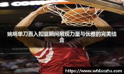 姚明单刀直入扣篮瞬间展现力量与优雅的完美结合